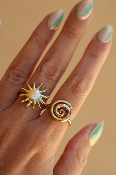 Sun ring Gold Sun Burst Ring 14K Gold Vermeil Jewelry Hand Made Unique Boho Ring Sun Jewelry Cosmic Ring Statement Ring Gifts for Her Sun