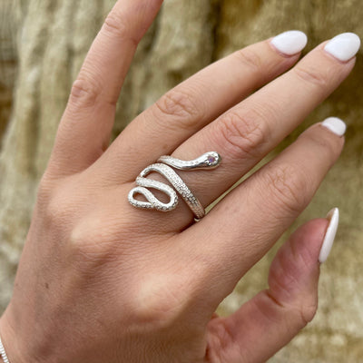 Kundalini Ring | Sterling Silver Snake Ring | Medusa Ring | Medusa Snake Jewelry | Serpent Ring | Silver Serpent Jewelry | Anaconda Ring